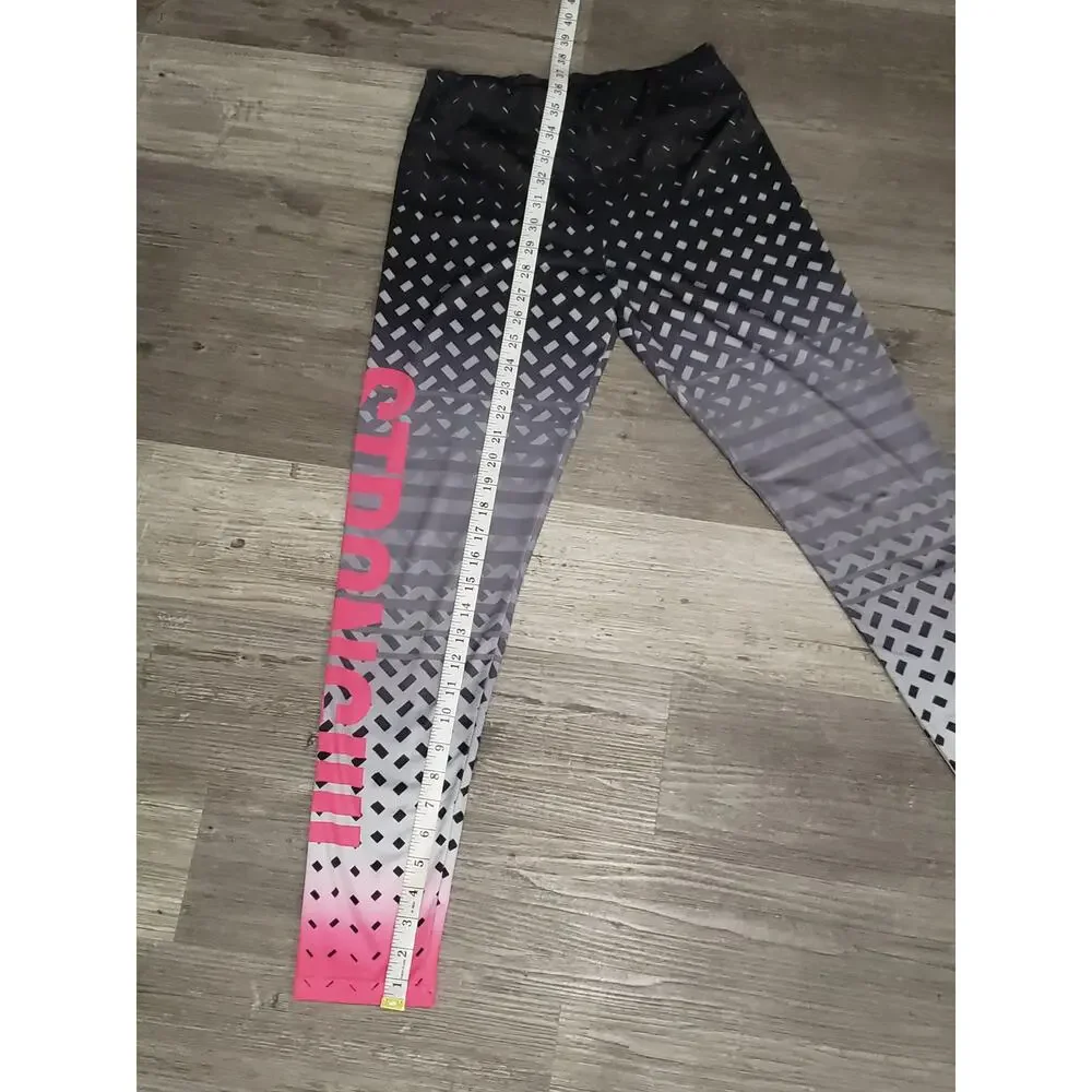 Justice Black Colorful Sprinkle Design STRONG Stretch Leggings | Size 16